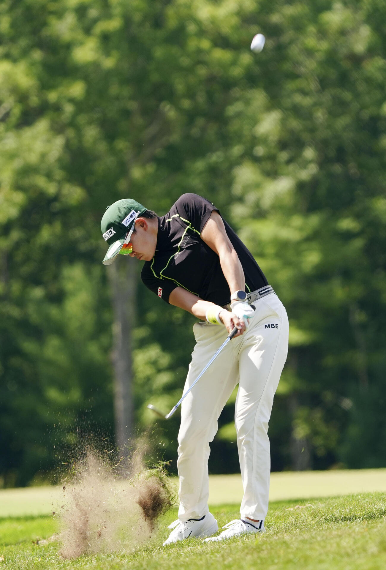 最終ラウンド、通算3アンダーで27位の岩井明愛＝TPCボストン（共同）