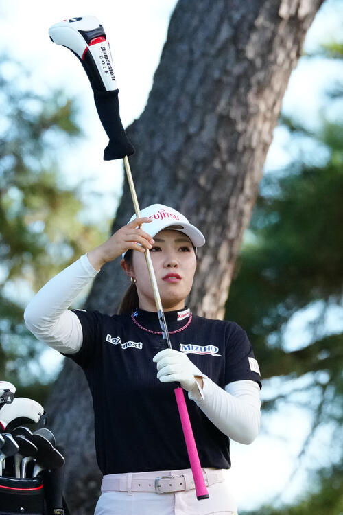 11番に臨む古江彩佳（撮影・江口和貴）
