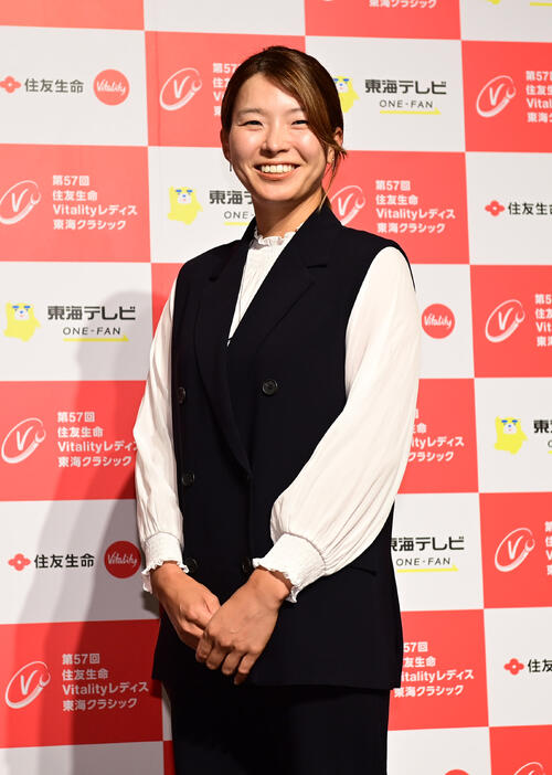 住友生命レディス東海C「前夜祭」　　渋野日向子（撮影・森本幸一）