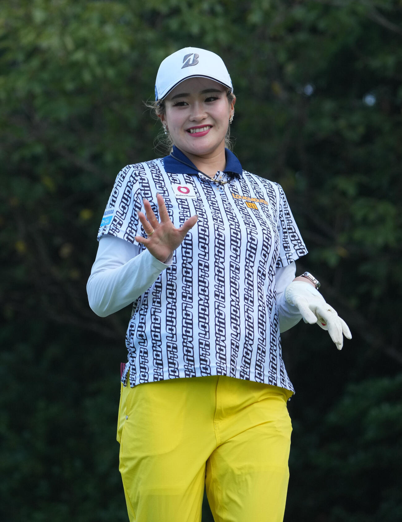 プロアマ大会に出場する桑木志帆（撮影・森本幸一）