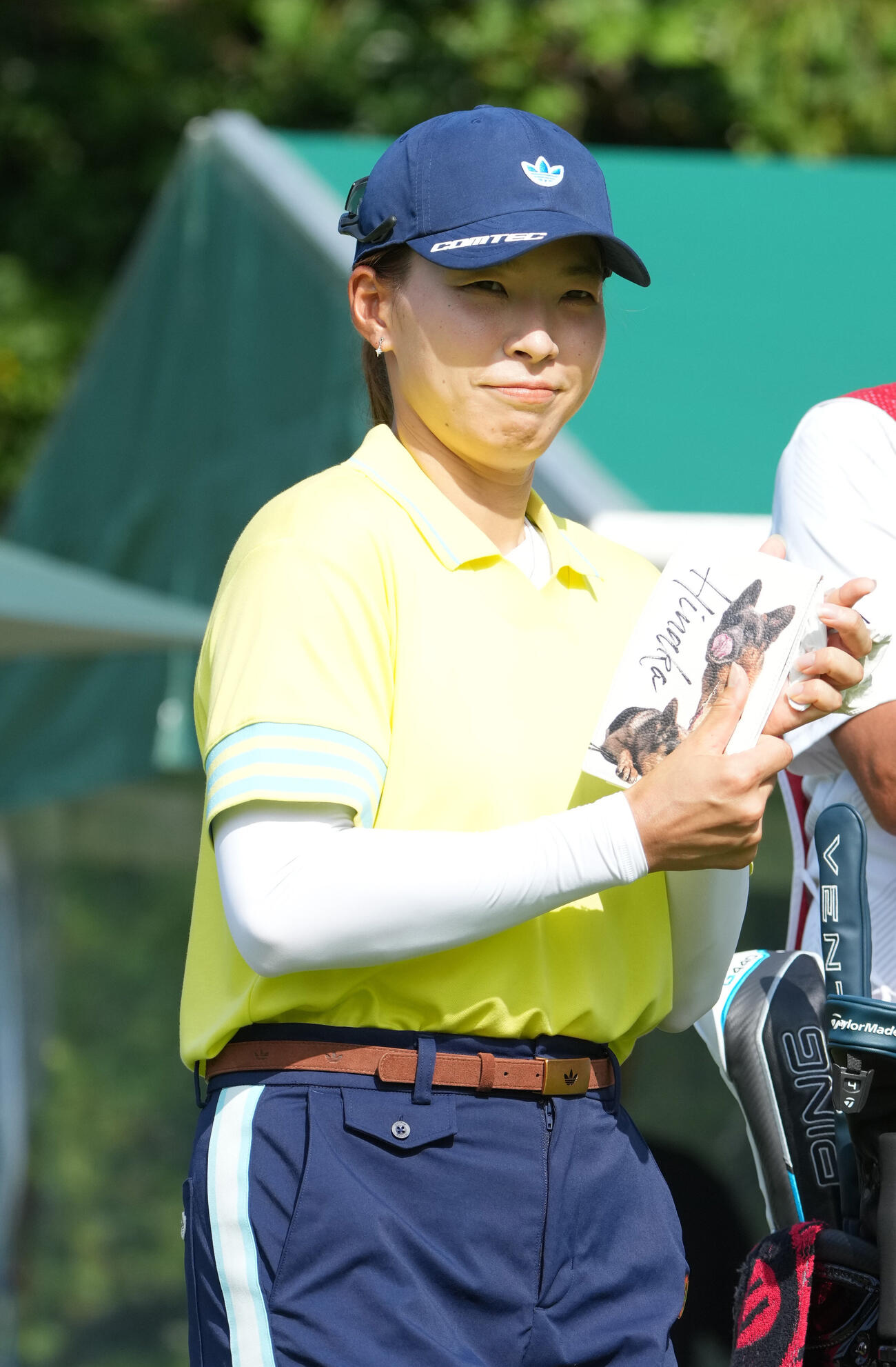 プロアマ大会に出場する渋野日向子（撮影・森本幸一）