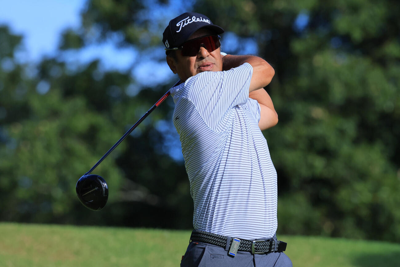 4位と好スタートの伊沢利光。（C）PGA