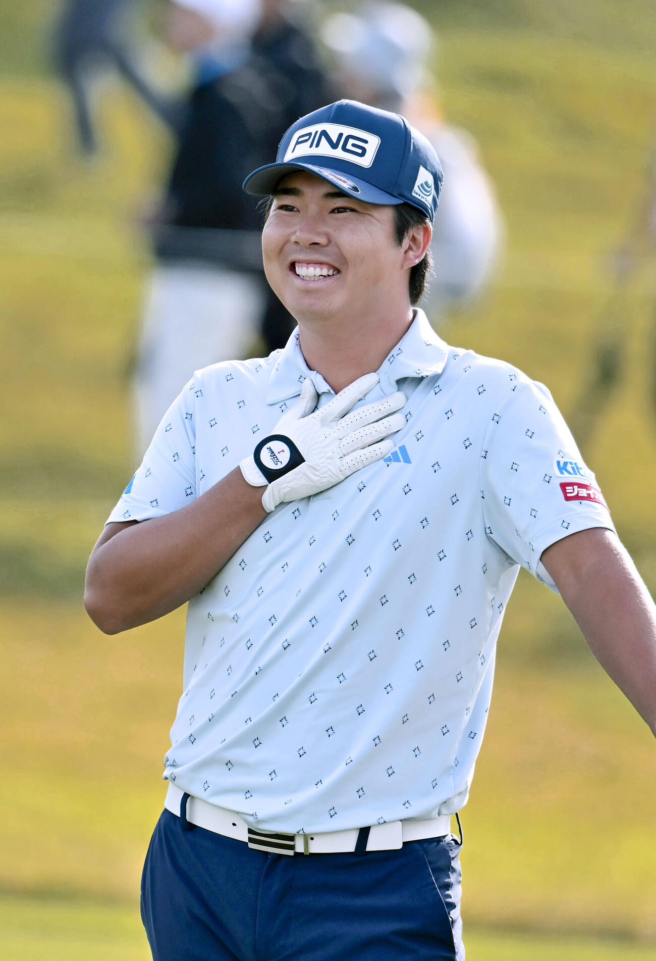 第2日、通算11アンダーで暫定首位の細野勇策＝タラオCC(共同)