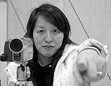 母であり鬼コーチでもある利恵さん。視線にも厳しさと優しさが同居する