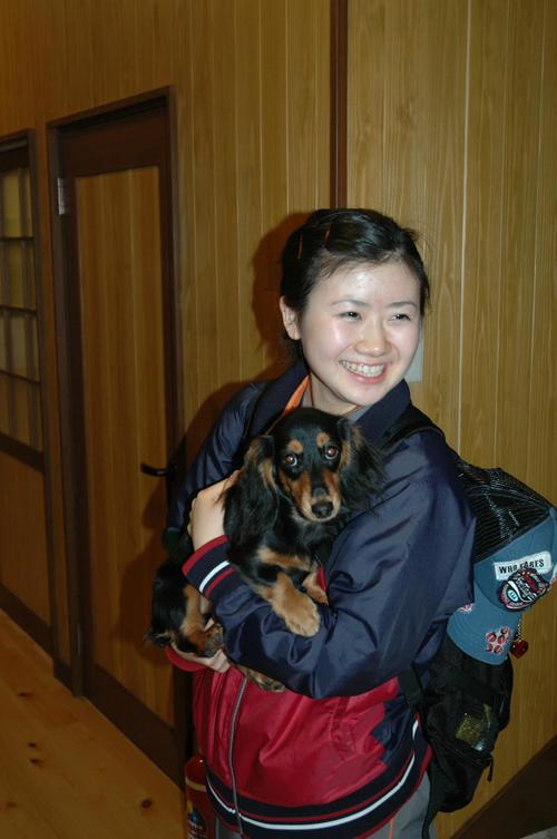 07年2月、ミニチュアダックスフントの愛犬チャピーと