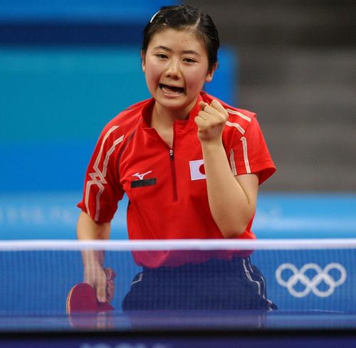 04年8月、アテネ五輪で五輪初勝利をもぎ取った福原愛は、「よーし」とガッツポーズ