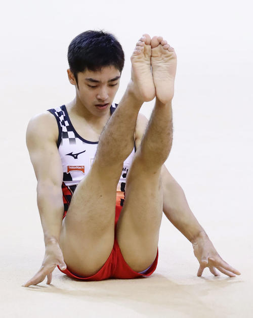 男子種目別決勝　白井の床運動（共同）