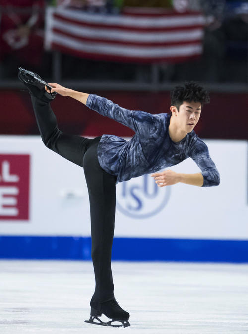 フリーで演技するネイサン・チェン(AP)