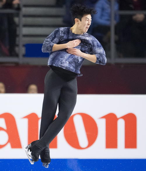 フリーで演技するネイサン・チェン(AP)