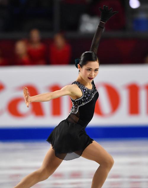 グランプリファイナルで演技をする宮原（撮影・菅敏）