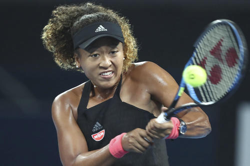 女子シングルス2回戦でプレーする大坂なおみ（ゲッティ＝共同）