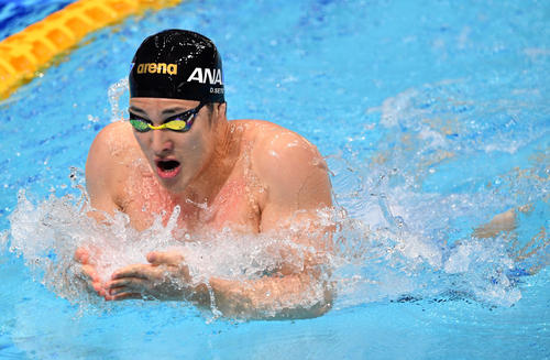 男子200メートル個人メドレー決勝の瀬戸の力泳(撮影・滝沢徹郎)