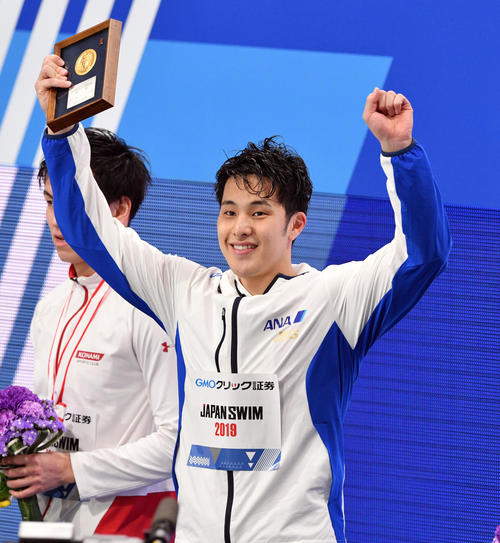 男子200メートル個人メドレーで優勝した瀬戸（2019年4月6日撮影）