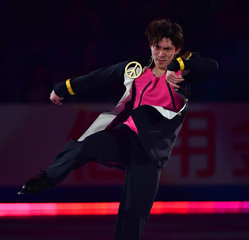 世界フィギュアスケート国別対抗戦2019 エキシビションで滑る田中刑事(撮影・清水貴仁)