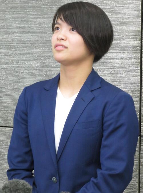 半年ぶりの実戦となったグランプリ・フフホト大会を振り返る阿部詩（撮影・峯岸佑樹）