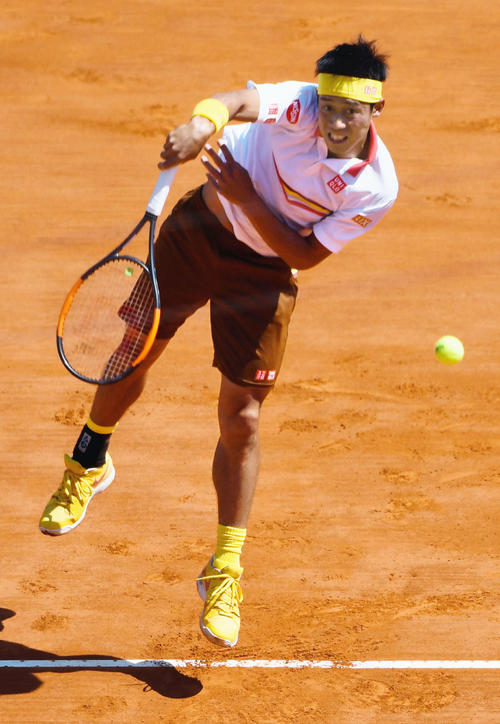 シングルス決勝でナダルと対戦する錦織(共同)