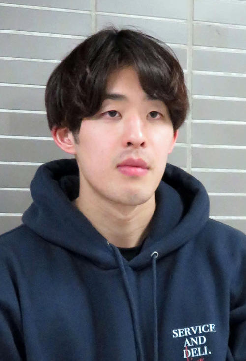 取材に応じる坂井聖人（2019年2月15日撮影）