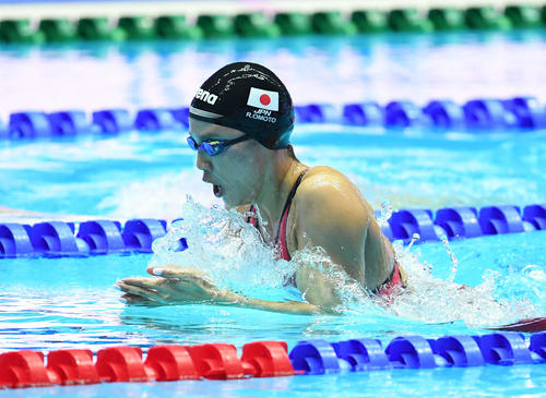 女子200メートル個人メドレー決勝で5位の大本（撮影・鈴木みどり）