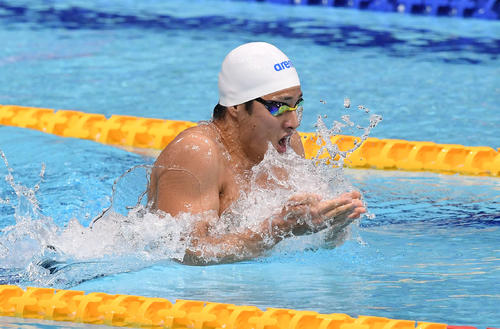 男子400メートル個人メドレーで優勝した瀬戸（撮影・鈴木みどり）