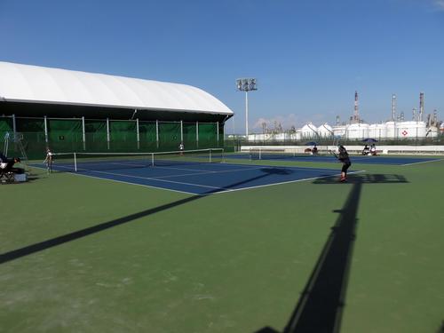 テストが行われた四日市テニスセンター