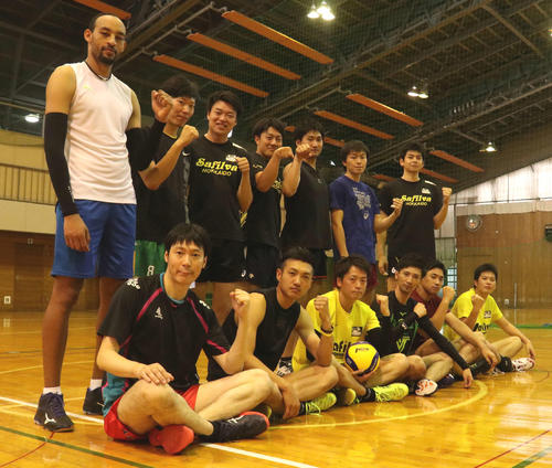 今季Vリーグに参入するサフィルヴァ北海道は新チーム始動戦に向けて意気込む（撮影・浅水友輝）