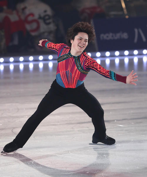 観客を魅了した宇野昌磨の演技（撮影・丹羽敏通）