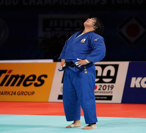 優勝を決めた素根輝（2019年8月31日撮影）