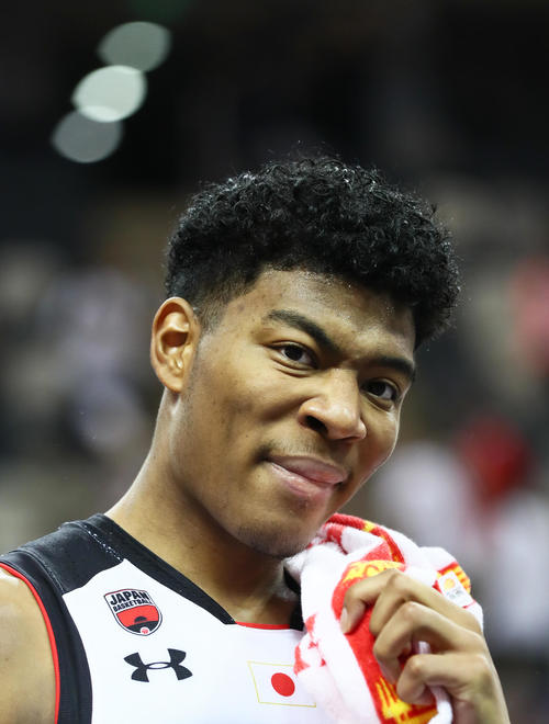 悔しそうな表情を見せる八村（2019年9月3日撮影）