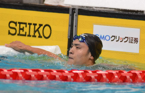 男子200メートルバタフライ予選全体2位で決勝進出を決めた幌村尚（撮影・吉池彰）
