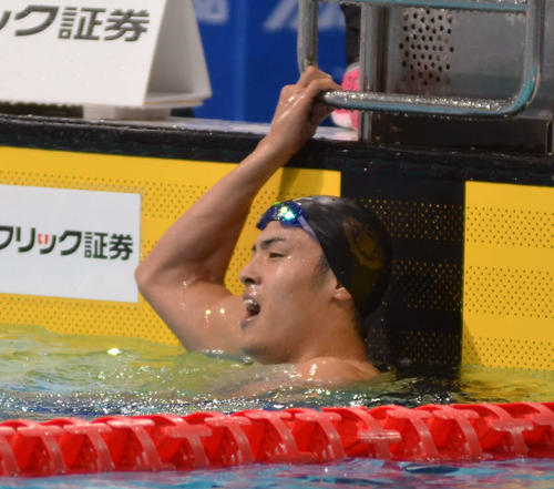 男子200メートルバタフライで優勝した幌村尚（撮影・吉池彰）