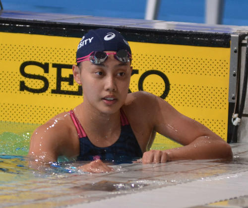 女子200メートル個人メドレー予選を3位で通過した今井月（撮影・吉池彰）