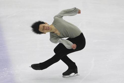 USインターナショナル2019　フリーで演技する山本草太（AP）
