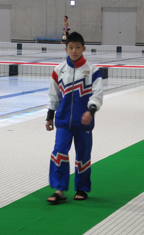 日本選手権に出場した13歳の玉井陸斗（撮影・益田一弘）