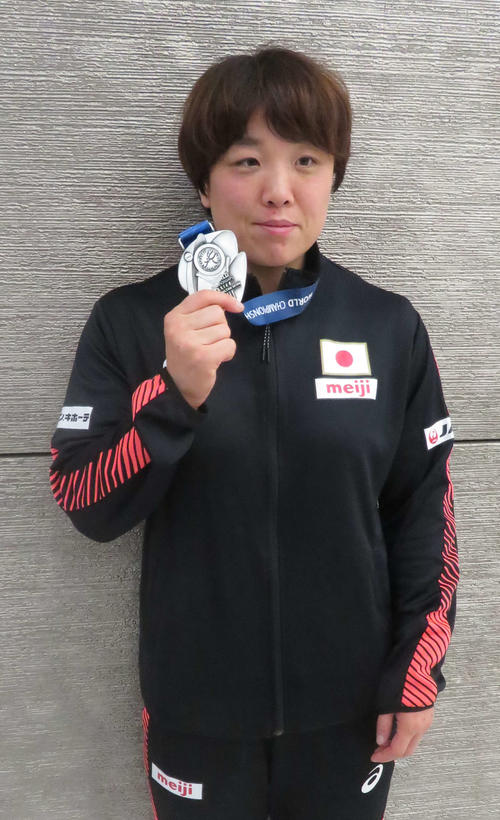 女子76キロ級で準優勝した皆川博恵（撮影・松熊洋介）