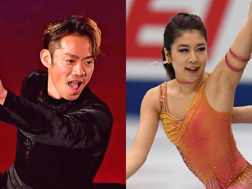 高橋大輔（左）と村元哉中