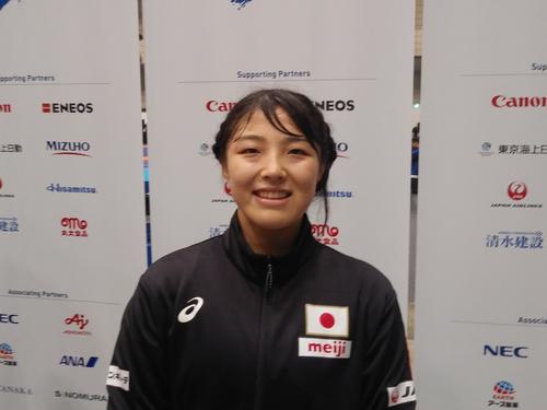 レスリングの東京五輪テストイベントに参加し、五輪への思いを強くした59キロ級W杯日本代表の田南部夢叶
