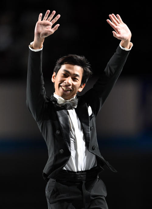 演技を終え笑顔を見せる織田(撮影・横山健太)