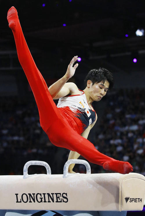 5位だった萱和磨のあん馬（共同）