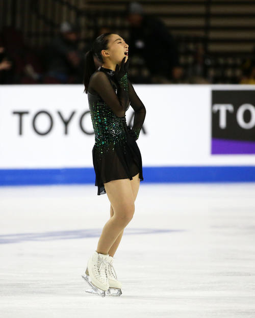 女子フリー 演技する坂本花織(ロイター)