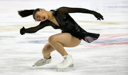 女子フリー 演技する坂本花織(ロイター)