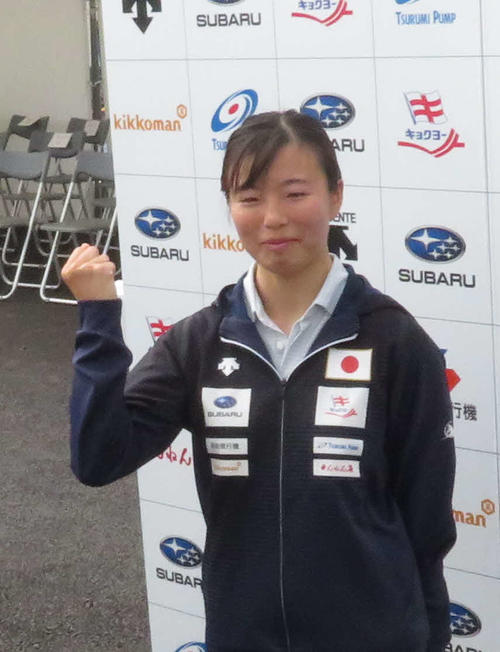 カヌースラロームNHK杯で、東京五輪出場を決めた女子カナディアンシングルの佐藤彩乃（撮影・松熊洋介）