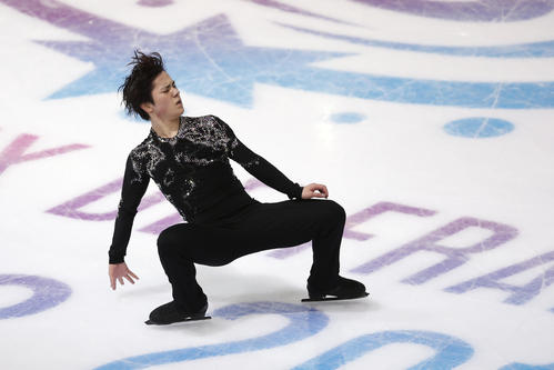 フリーの演技を行う宇野昌磨(AP)