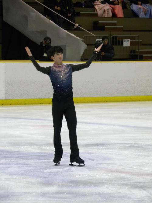 西日本選手権の男子SPに臨んだ友野一希（撮影・松本航）