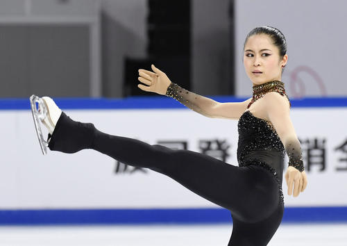 女子SPで2位の宮原知子（共同）