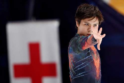 SPの演技をおこなう宇野昌磨（ロイター）