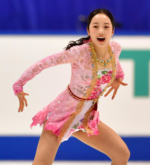 本田真凜（2018年12月23日撮影）