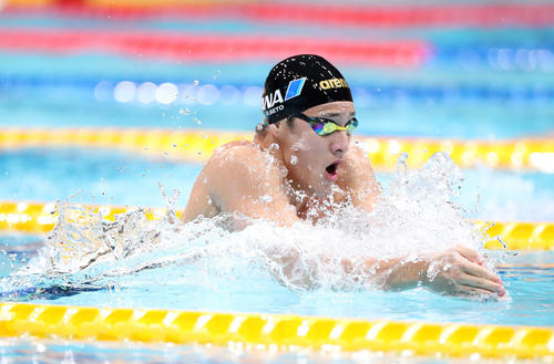 男子200メートル平泳ぎ2位の瀬戸大也（撮影・鈴木正人）
