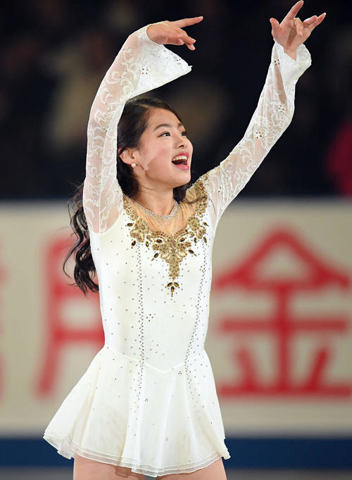 NHK杯　エキシビションで演技する横井（撮影・加藤諒）