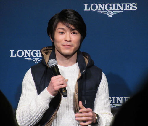 内村航平は、時計メーカー「ロンジン」のイベントに参加した（撮影・益田一弘）