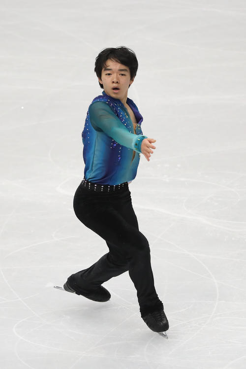 フィギュア　グランプリ・ファイナル2019　ジュニア男子ショートプログラムで演技をする鍵山優真（撮影・PNP）